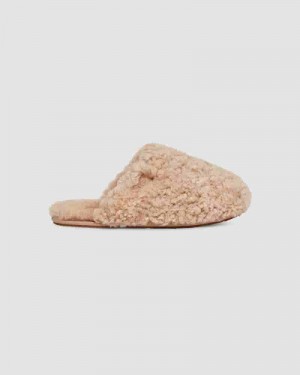 UGG Maxi Curly Slide Dječje Papuce Smeđe | HRI8536L